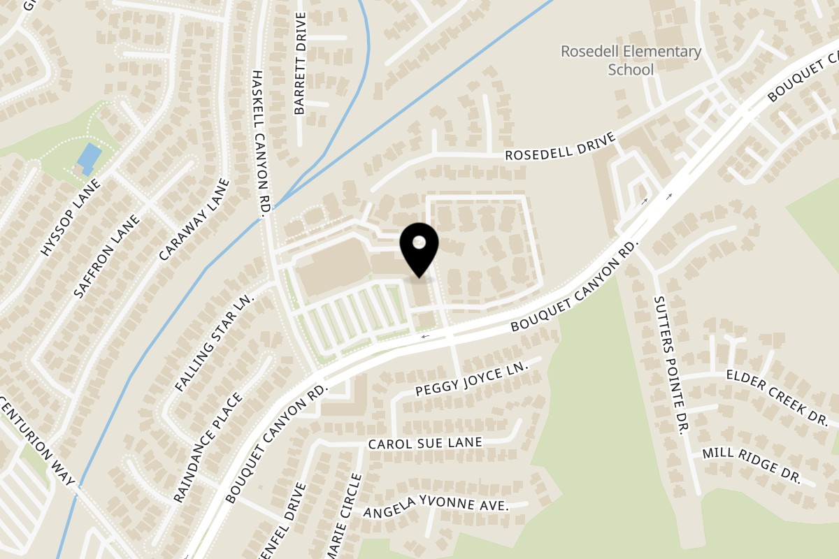 Map showing the location of Grill Kabob on 27653 Bouquet Canyon Rd in Santa Clarita